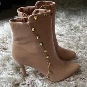 Nicole Miller New York gold stud boot